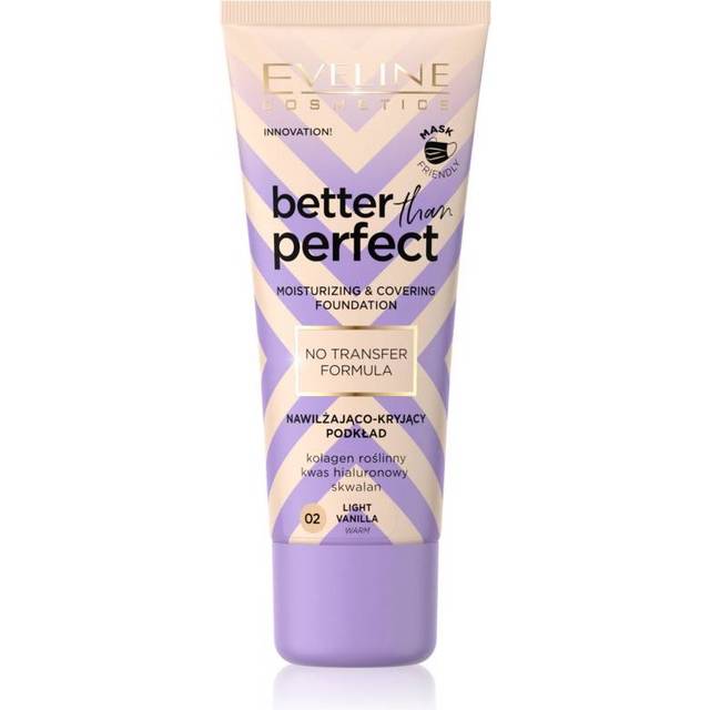 Eveline Cosmetics Better than Perfect Foundation med høj dækkeevne med fugtgivende virkning Skygge 02 Light Vanilla Warm 30 ml