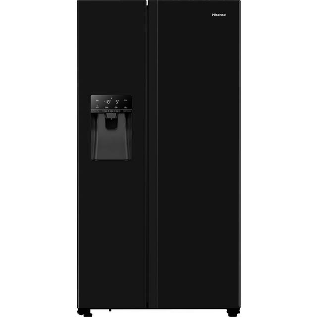 Hisense RS694N4TBE Non-Plumbed Frost Free American Fridge Freezer - Black - E Rated