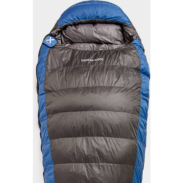 OEX Chimera EV 500 Sleeping Bag - Lightweight, 3-Season, Mummy Shape, Compression Sack, Blue