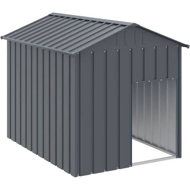 vidaXL Dog House with Roof Anthracite 117x153x123 cm Galvanised Steel