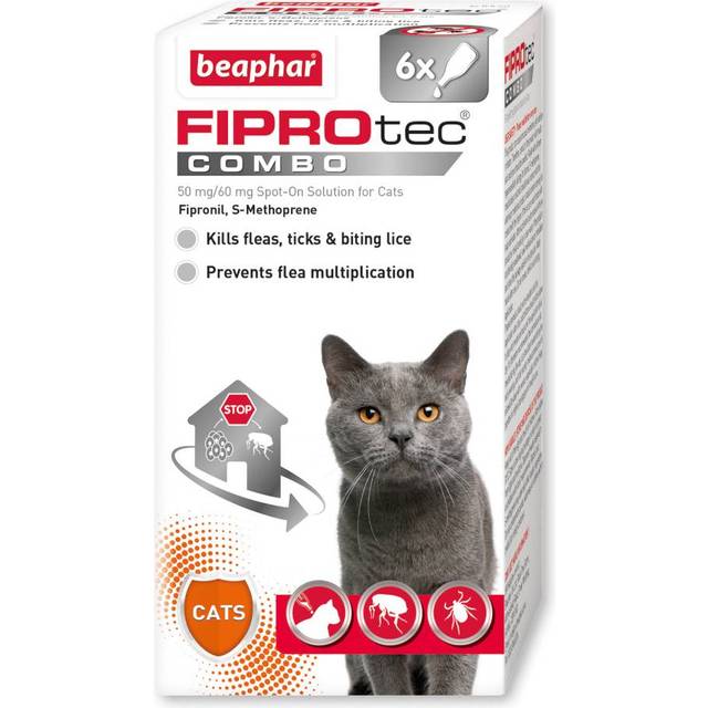 beaphar FIPROtec® COMBO Flea & Tick Spot-On for Cats - 6 pipettes
