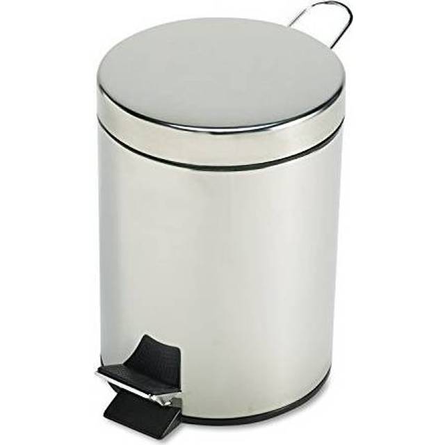 Small Pedal Bin with Plastic Liner 56 Litre Silver FGMST15SSPL