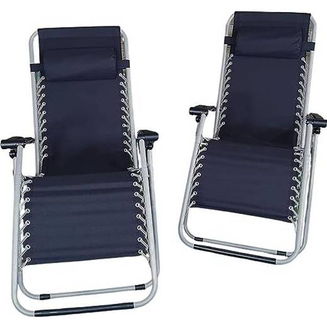Reclining Garden Sun Lounger with Adjustable Padded Head Rest