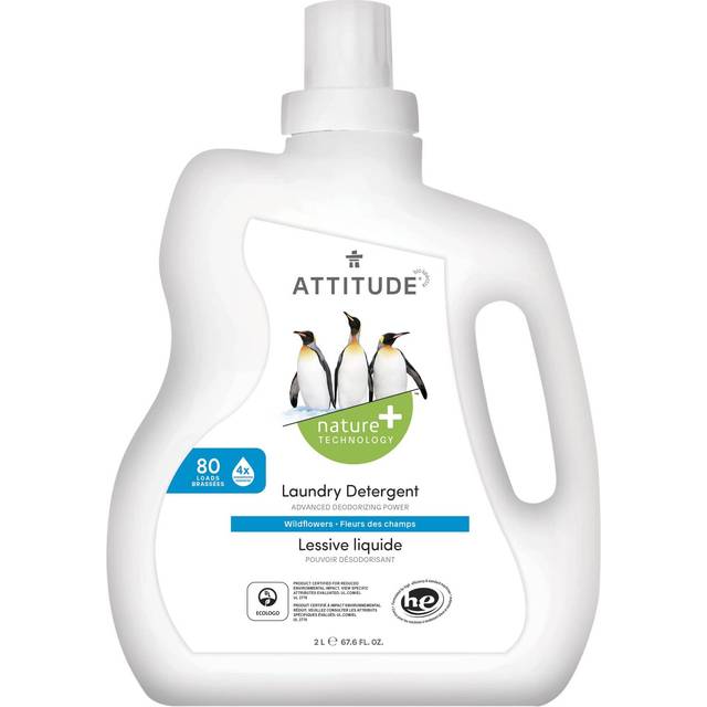 Attitude Liquid Laundry Detergent 2X Concentrated 80 Loads Wildflowers 67.6 fl oz