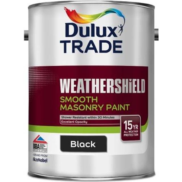 Dulux Trade Weathershield Smooth Masonry Black 5 Litres