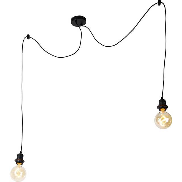 Modern pendellampa svart 2-ljus - Cava