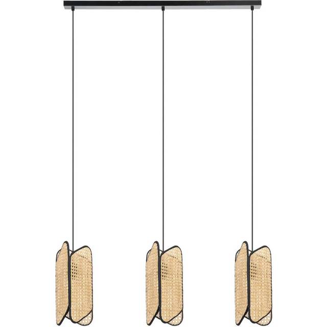 Lucande - Ceiling Lightdimmable 'Bassiola' made of Wood for Living Room & Dining Room