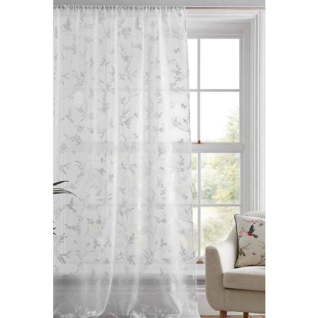 Dreams & Drapes Darnley Ready Made Single Voile Curtain White