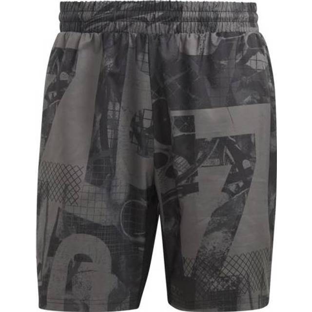 Adidas Club Graphic Shorts 7" Grey Five/Black/Carbon