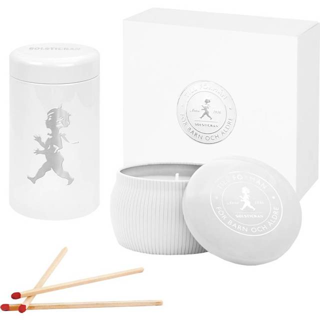 Solstickan Design Solstickan presentbox doftljus + tändsticksrör Vit - doftljus eukalyptus