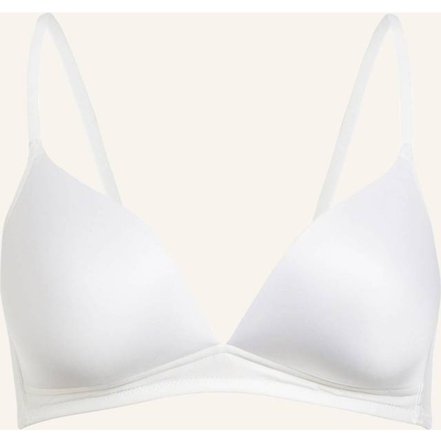 Hanro Women's Satin Deluxe Soft Cup T-Shirt Bra  Off White  38C