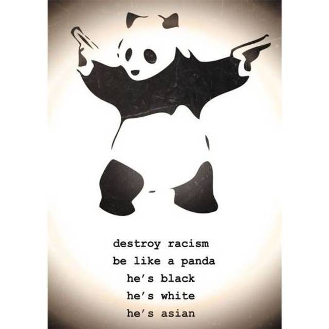 Destroy Racism Banksy Poster Panda