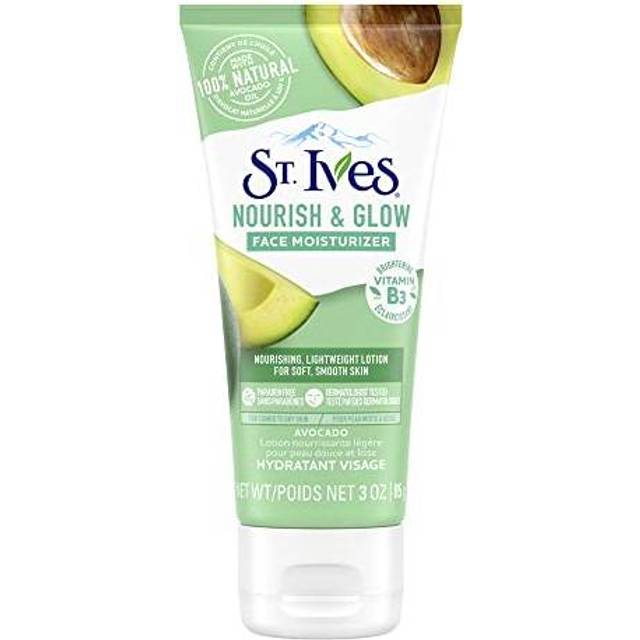 St. Ives Nourish & Glow Face Moisturizer Avocado with Vitamin B3  3 Ounce (85g) - Pack of 4