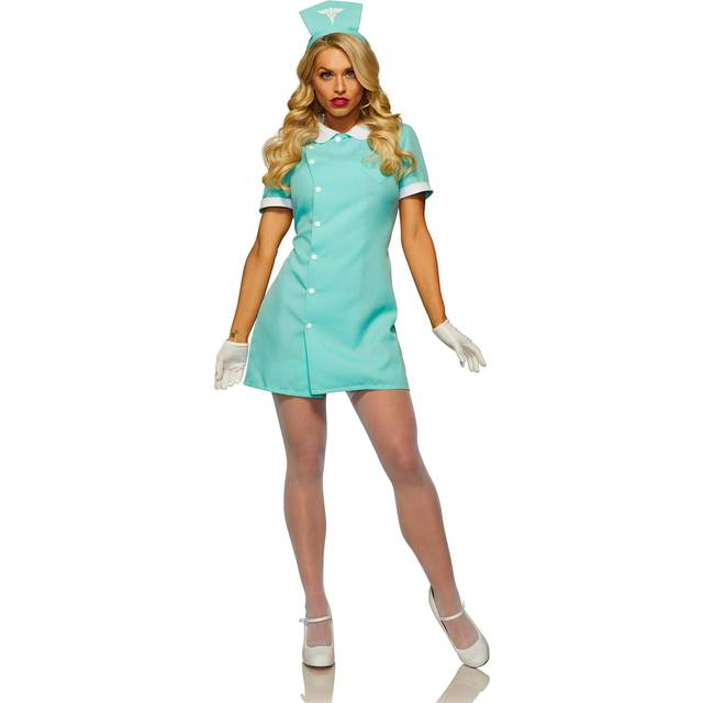 Psych Ward Nurse Women's Costume - Green&#47;White (L)