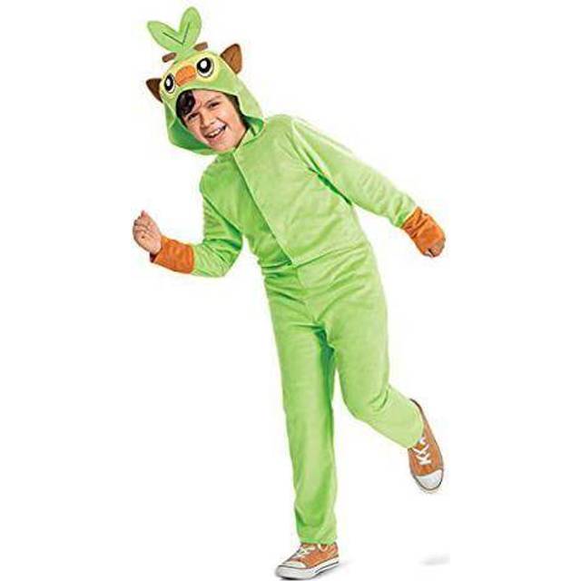 Pokémon Grookey Hooded Jumpsuit Classic Kid's Costume - Brown&#47;Green (4/6)