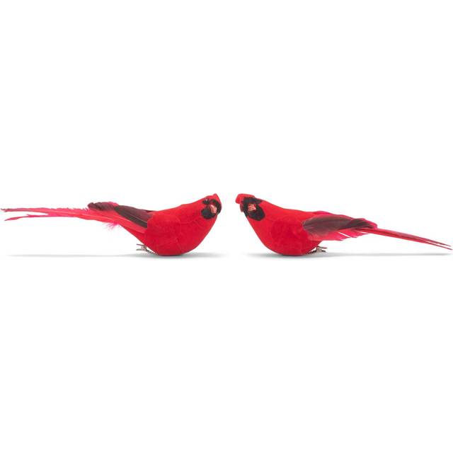 Raz 7 Inch Clip On Cardinal Ornament Set of 2 Assorted