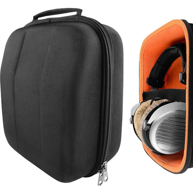 Geekria UltraShell Case for Large Sized Over-Ear Headphones, Replacement Protective Hard Shell Travel Carrying Bag with Cable Storage, Compatible