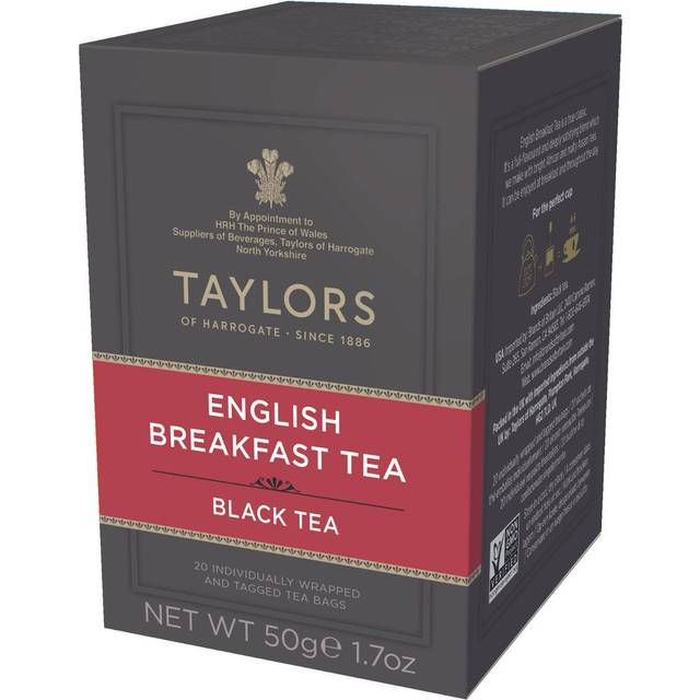 TAYLORS English Breakfast Tea - 20 Teabags 50g (Pack of 6)