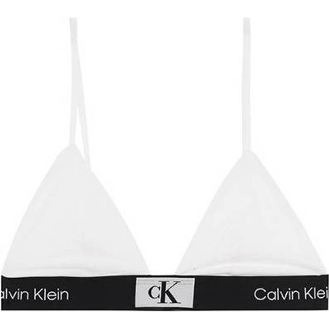 Calvin Klein Women's CK 1996 Unlined Triangle Bra, White - Size: S