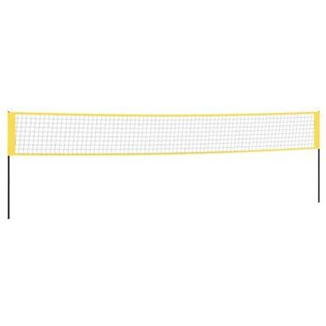 vidaXL Badmintonnät gul och svart 600x155 cm polyeten