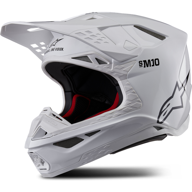 Alpinestars Supertech S-M10 Solid 2024 Motocross Helmet, white, Size XL for Men