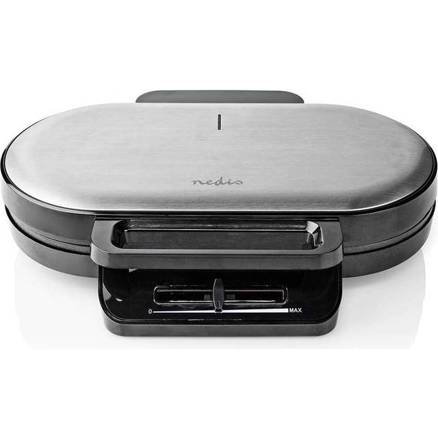 Waffle Maker Machine Dual 14cm Heart Shape Slice Non Stick Iron Press 1200W