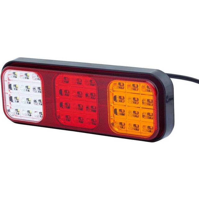 HELLA VALUEFIT Baklykta - LED - 24V / 12V - påbyggd/skruvad - ECE - Lyktglasfärg: Flerfärgad - Kontaktutförande: Flatstift - Vänster/Höger - Antal: 1 - 2VP 357 018-001