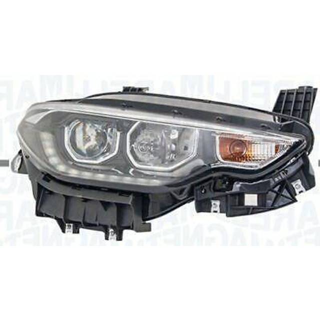 MAGNETI MARELLI 712105801110 Strålkastare Vänster, PY21W, med LED-styrning för varsel-/positionsljus, med ställmotor för lysviddsreglering, Halogen