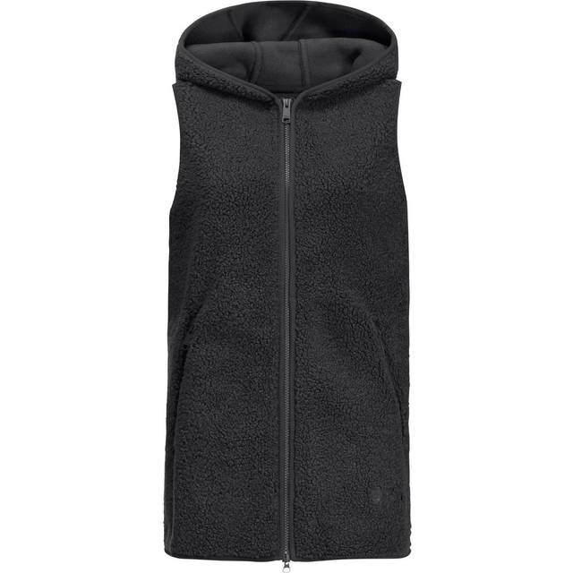 Jack Wolfskin Women’s fleece gilet High Curl Long Vest Women XS black black