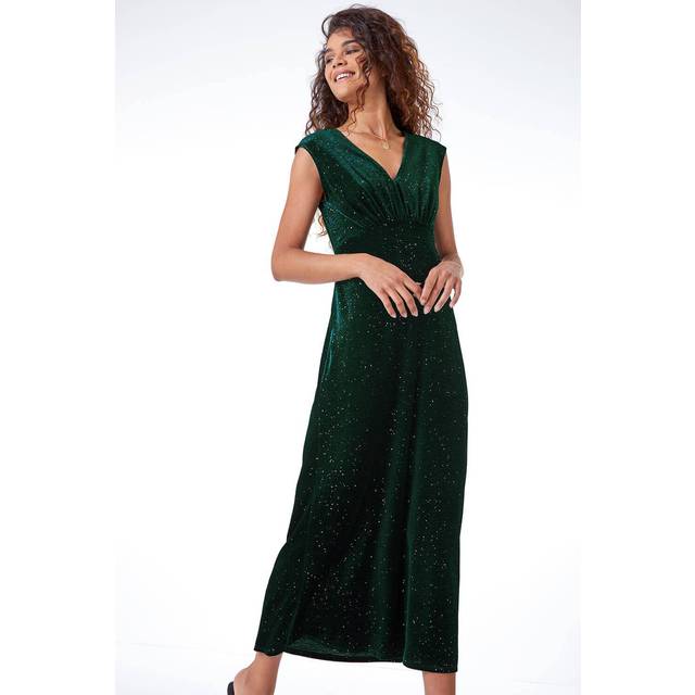 Glitter velvet maxi dress for women uk - ladies roman originals