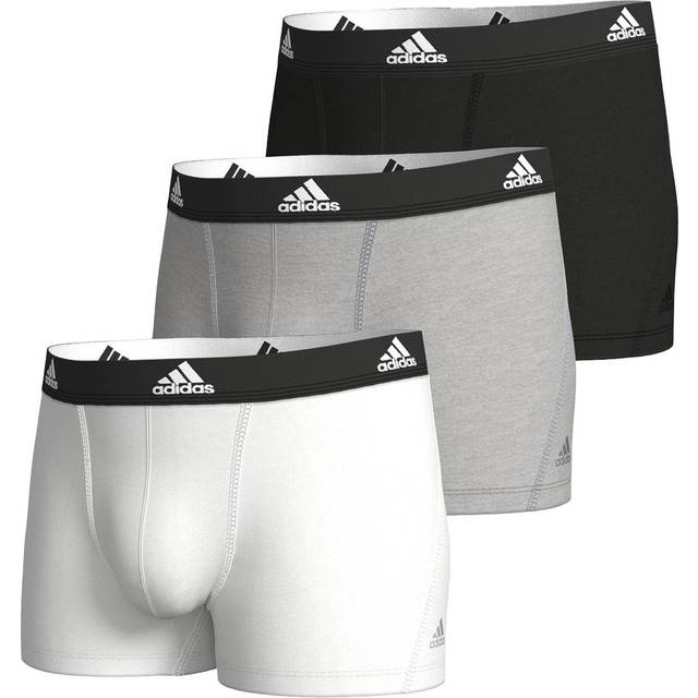 Adidas Boxershorts för män (3-pack eller 6-pack) bekväma bomullstrosor (storlek S – 3XL), Suns tryck, XL