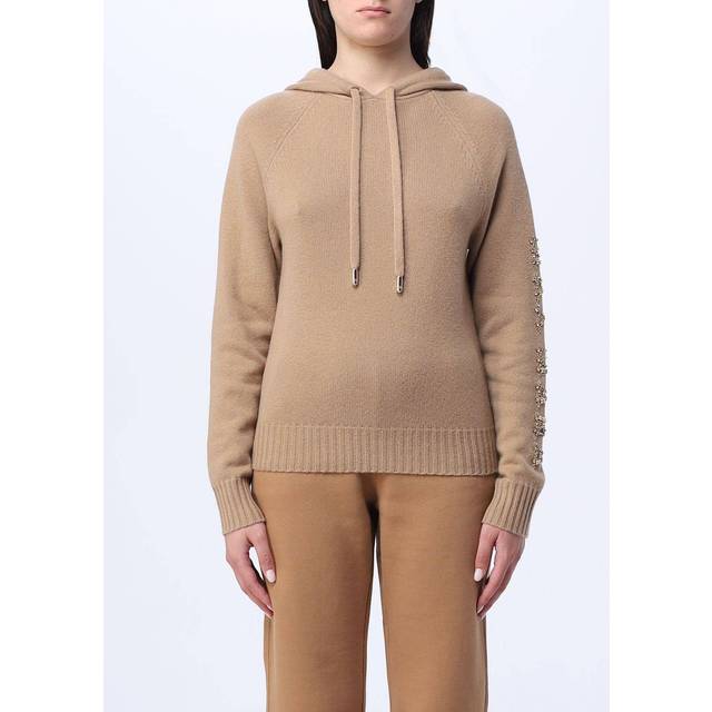 Max Mara sweatshirt in wool and cashmere blend - Camel - S