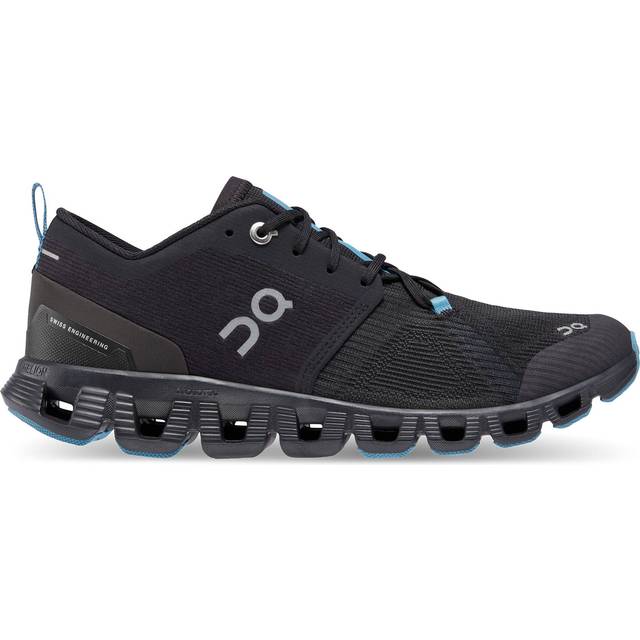 On running cloud x 3 shift womens fashion trainers in black blue - 8.5 uk