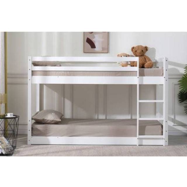 Spark Low Bunk Bed White - White