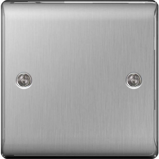 BG Nexus Metal Brushed Steel 1 Gang Blanking Plate - NBS94