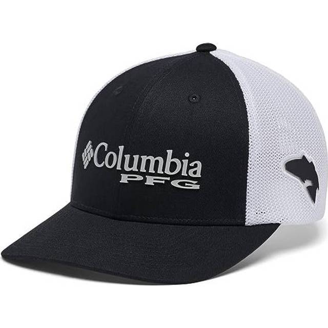 Columbia Unisex PFG Logo Mesh Ball Cap - High Crown, Black, XX-Large