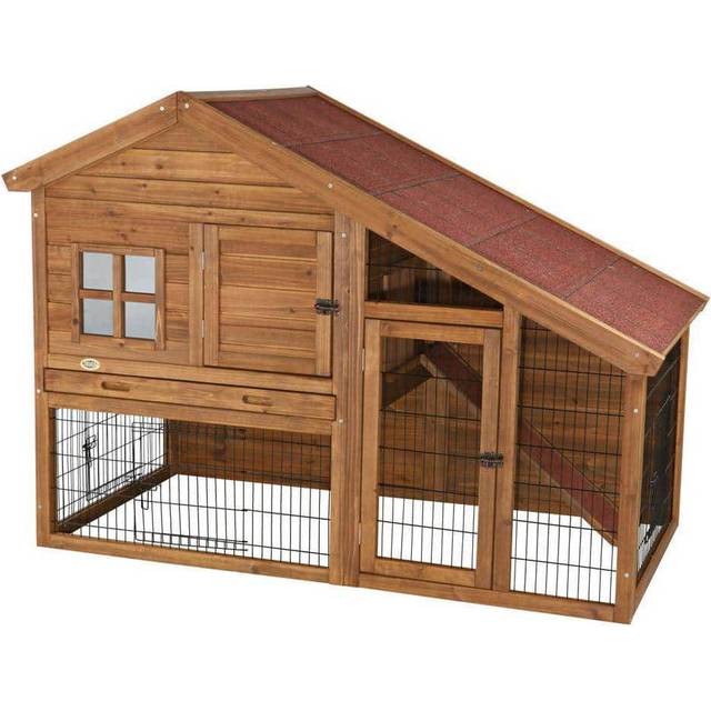 Trixie Natura Small Animal Hutch with Outdoor Run 151x107x80cm