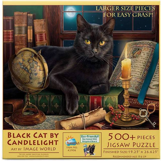 XXL Pieces - Black Cat by Candlelight