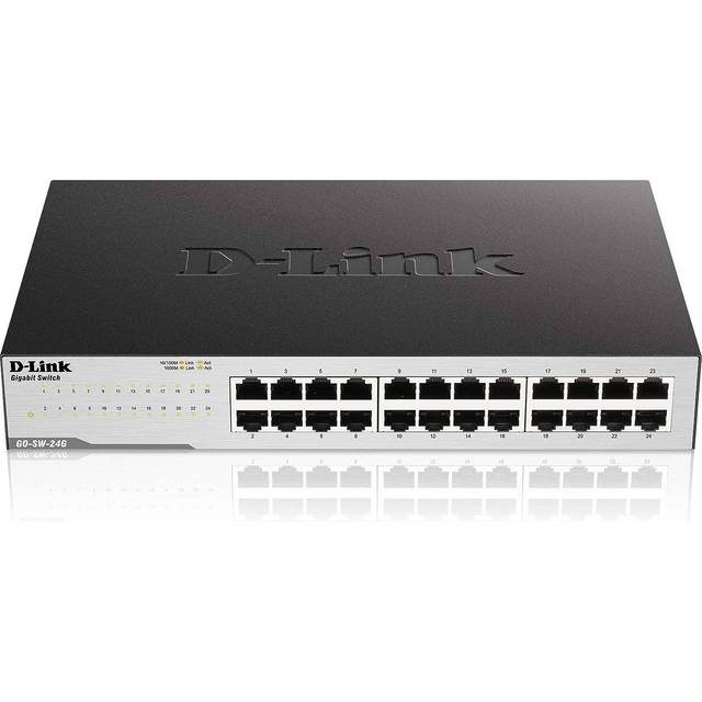 D-Link GO-SW-24G Unmanaged L2 Gigabit Ethernet (10/100/1000) 1U Black