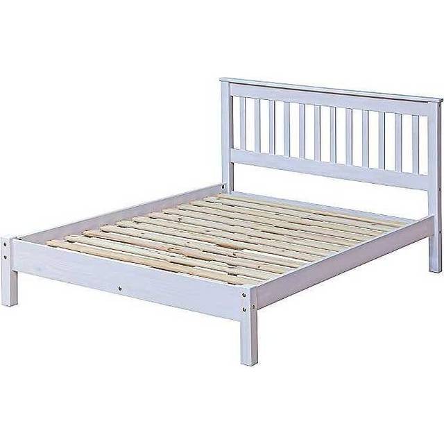 Core Products Halea Pine 4'6'' Double Bed - White, White