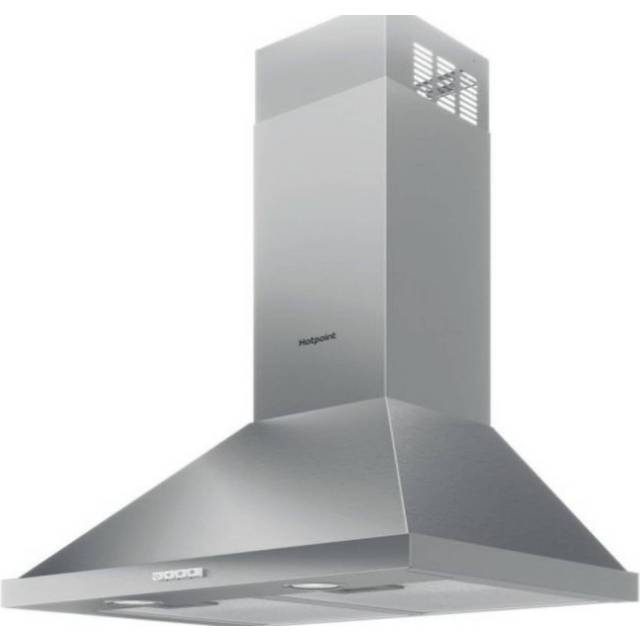 Hotpoint PHPN6 5FLMX 60cm Pyramid Chimney Hood in St Steel 3 Speed Fan