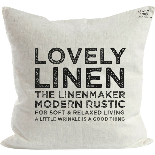 Lovely Linen - Kuddfodral Lovely Deco i tvättat lin - Vit
