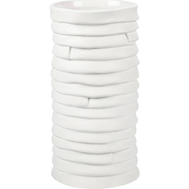 Ribbon vase large 20 cm, Off-white