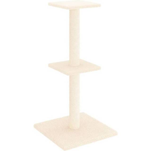 vidaXL Klösträd med sisalpelare gräddvit 73 cm