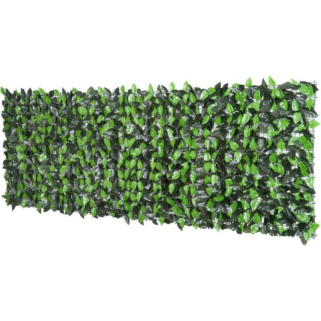 Outsunny Artificial Leaf Hedge Screen Privacy Fence Panel for Garden 3Mx1M | TJ Hughes