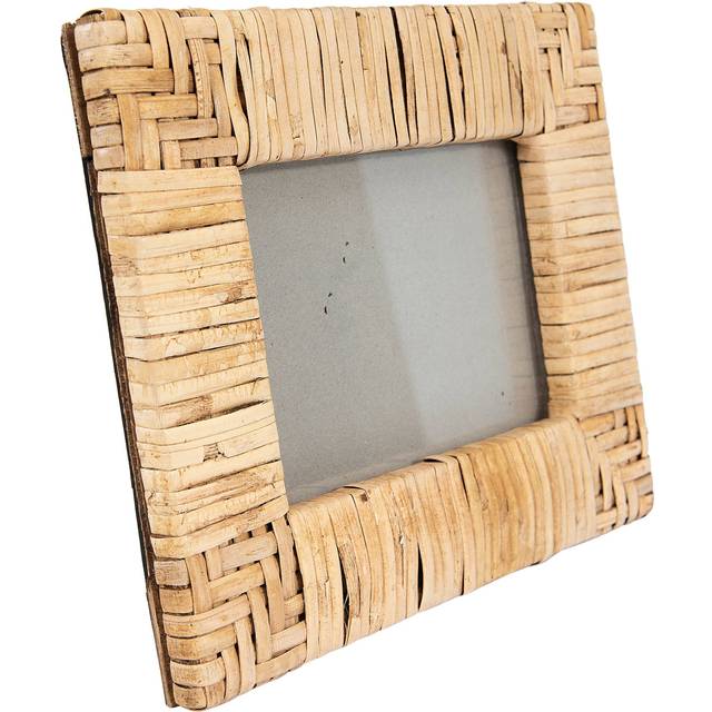"Creative Co-Op Handwoven Rattan Photo Frame (Holds 4"" x 6"" Photo) Brown"
