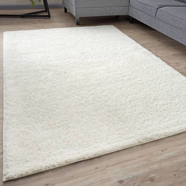 The Rugs Shaggy Rugs White Living Room Rug - Soft Fluffy Thick Carpet For Bedrooms and Kitchen Easy To Clean Home Decor Rugs - 140cm x 200cm