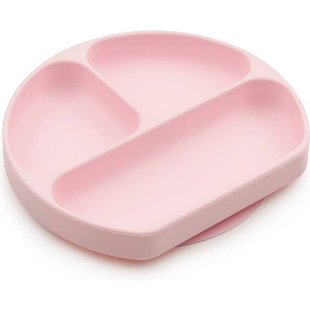 Bumkins Silicone Grip Dish-Pink