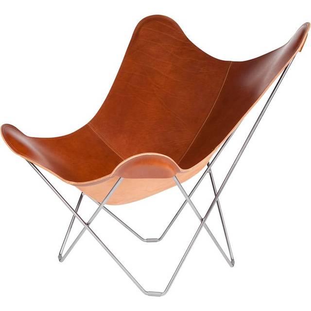 Cuero Pampa Mariposa Butterfly Chair Black/chrome - Fåtöljer Läder Svart - 1010102