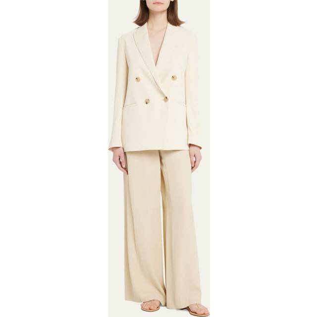 Vince Crepe Double-Breasted Blazer